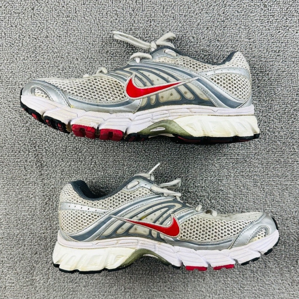 Nike Sneakers Women 7.5 Gray Red Air‎ Max Moto 6 324492-162 Swoosh Streetwear